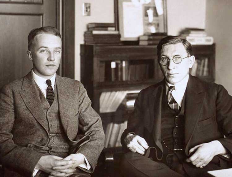 Frederick Banting and Charles Best at the University of Toronto.